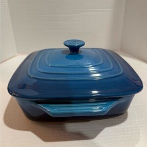 Le Creuset Stoneware Square Covered Baker – Marseille Blue – 24cm new with tags